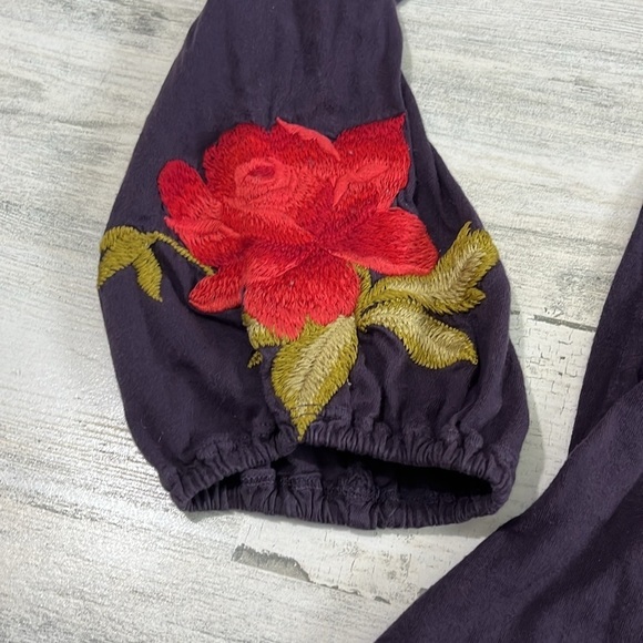 Johnny Was JWLA Embroidered Long Sleeve Tee Size Small - Picture 3 of 10